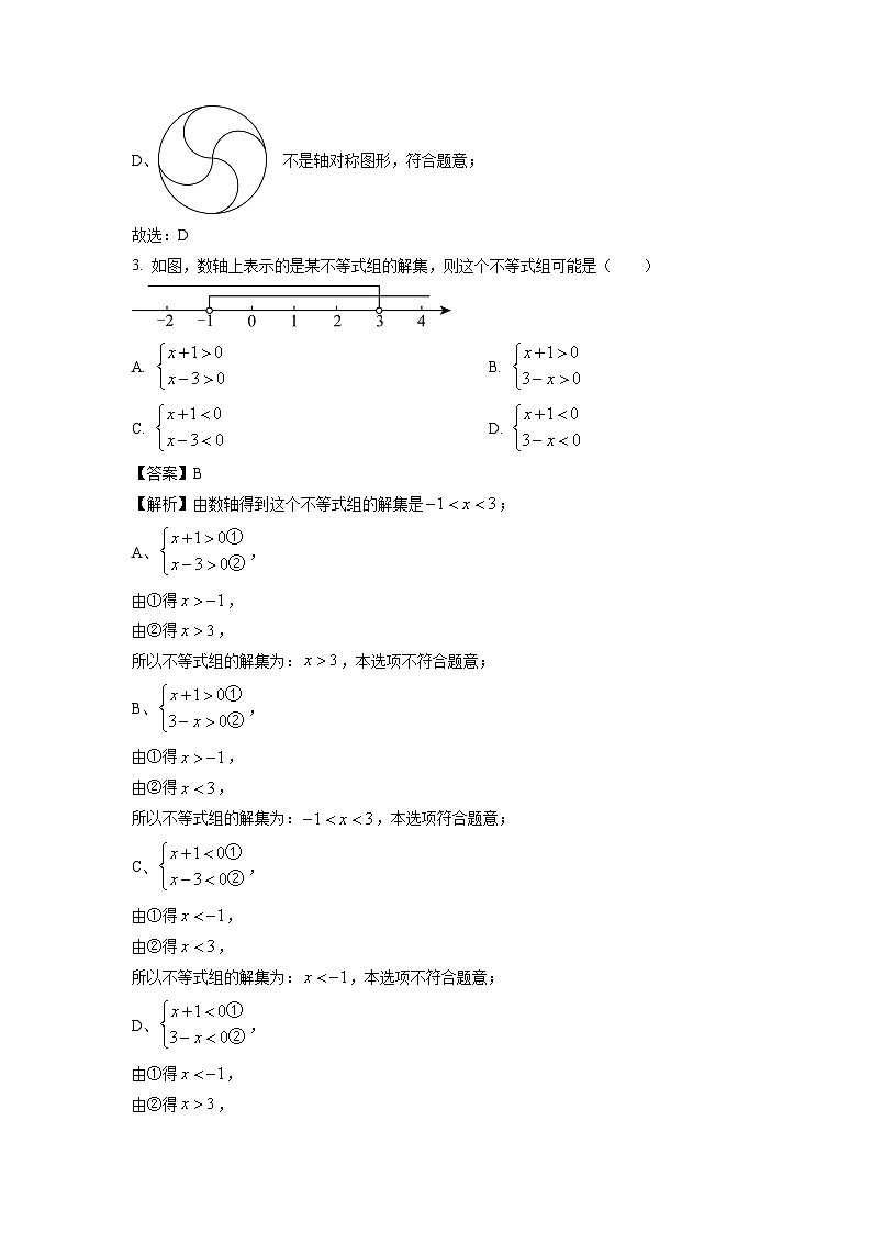 湖北省宜昌市秭归县2024年中考模拟数学试卷(解析版)第2页