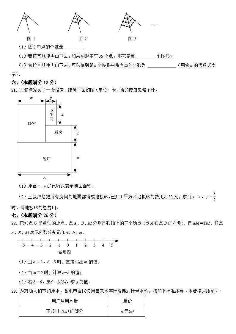 安徽省合肥市2024年七年级上学期期中数学试卷【附答案】第3页
