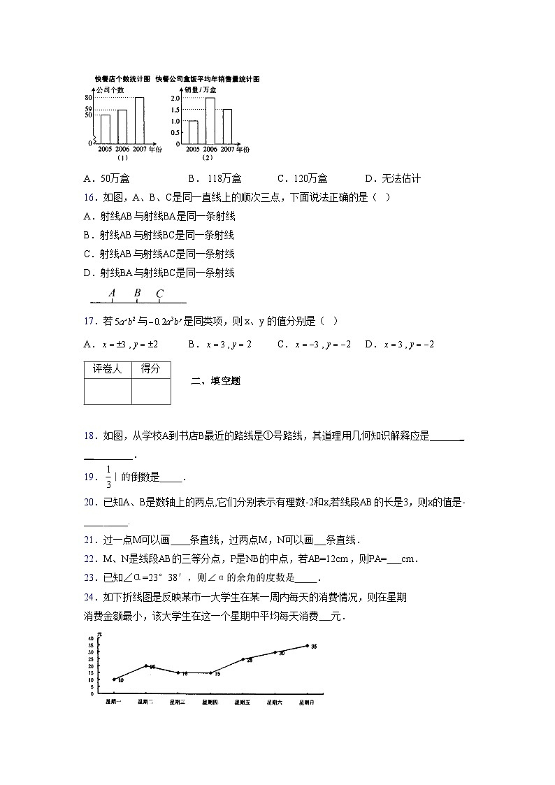 浙教版2021-2022学年度七年级数学上册模拟测试卷  (297)【含简略答案】第3页