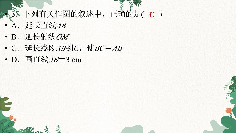 北师大版数学七年级上册 第4章 第37课时 比较线段的长短习题课件第4页