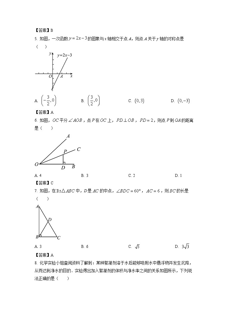 青海省2024年中考真题数学试卷第2页
