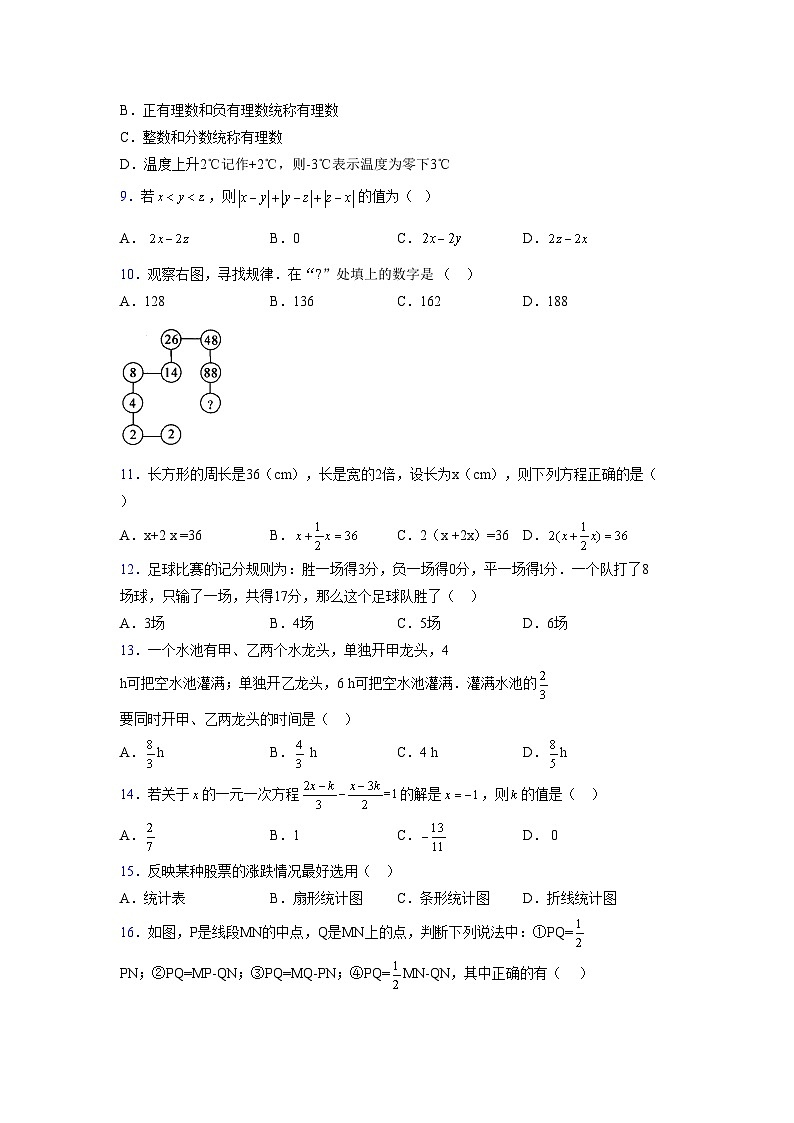 浙教版2021-2022学年度七年级数学上册模拟测试卷  (1967)【含简略答案】第2页