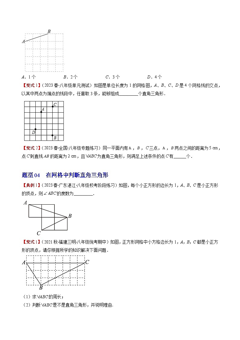 北师大版数学八年级上册同步讲义第1章第02讲 一定是直角三角形吗（2份，原卷版+解析版）03