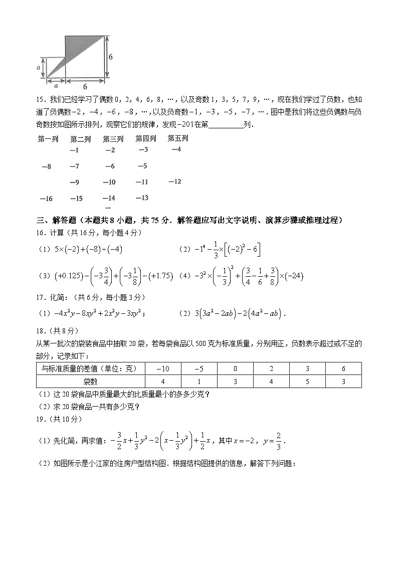 辽宁省抚顺市新抚区2024-2025学年七年级上学期11月期中数学试题03
