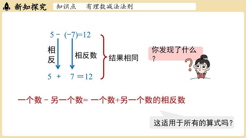 2024秋北师大版数学七年级上册2.2 有理数的加减运算课时3课件第6页