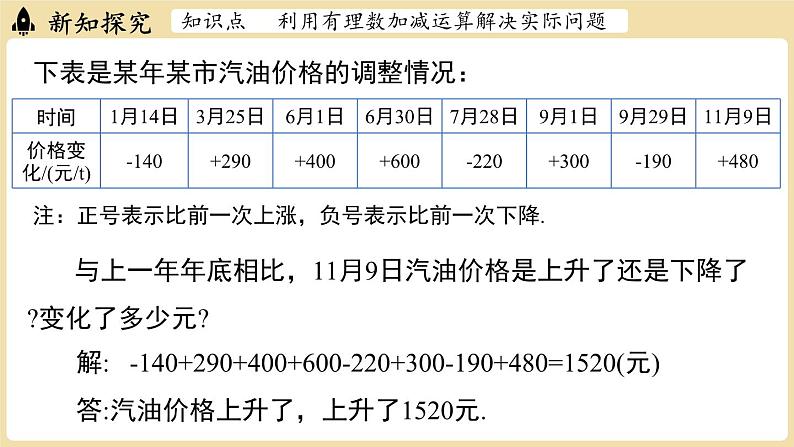 2024秋北师大版数学七年级上册2.2 有理数的加减运算课时5课件第4页