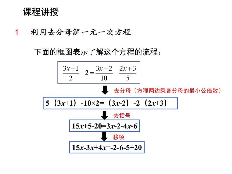 4.2 第3课时解含分母的一元一次方程 苏科版七年级数学上册教学课件第7页