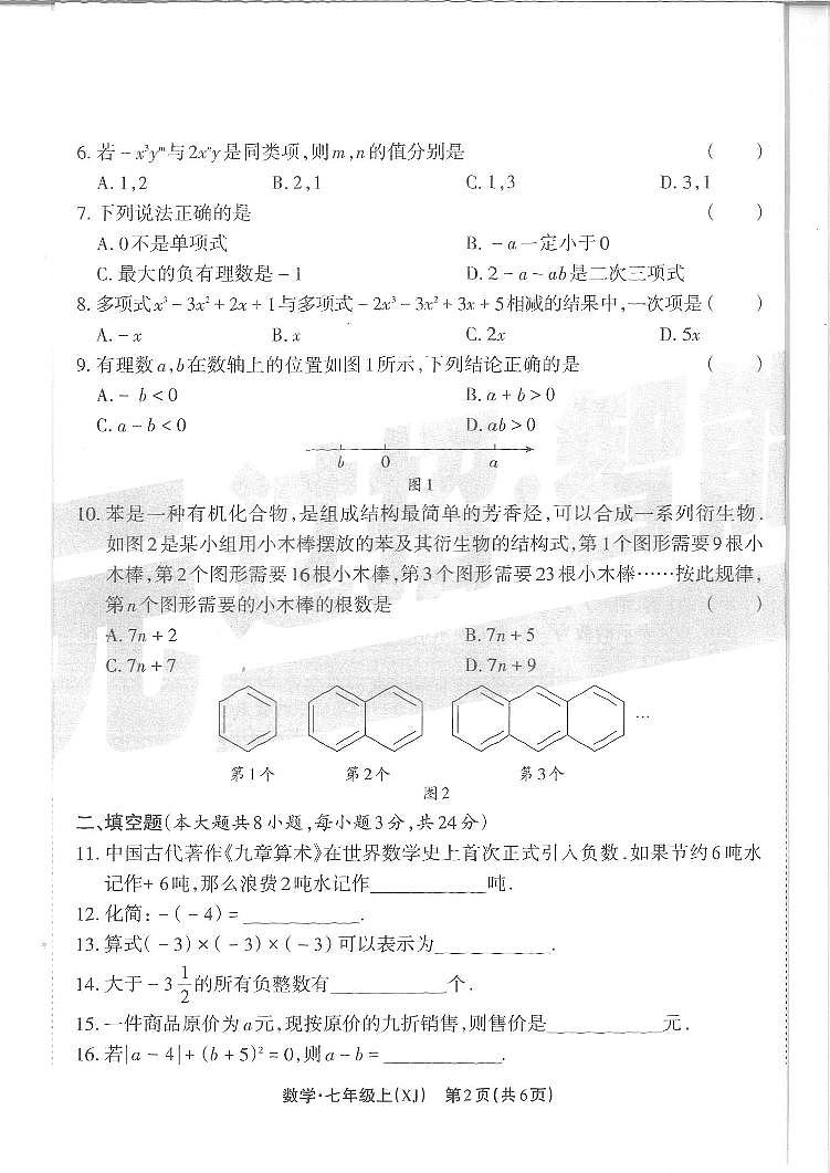 湖南省邵阳市隆回县2024-2025学年七年级上学期11月期中考试数学试题02