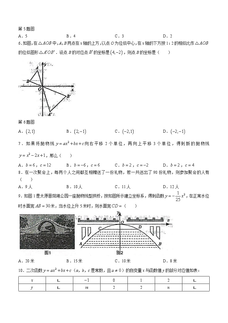 2023-2024学年辽宁省鞍山实验教育集团九年级（上）第六周周检数学试卷（10月份）.02