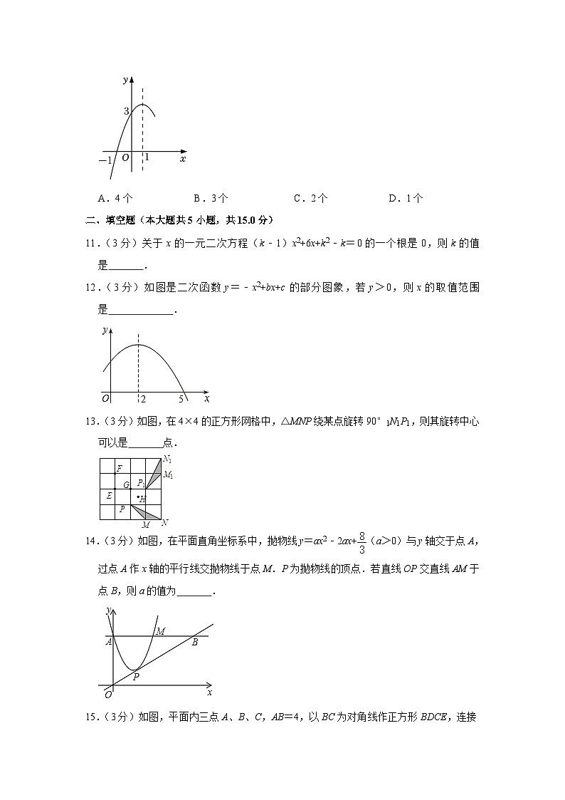 2023-2024学年河南省洛阳市九年级（上）月考数学试卷（10月份）第3页
