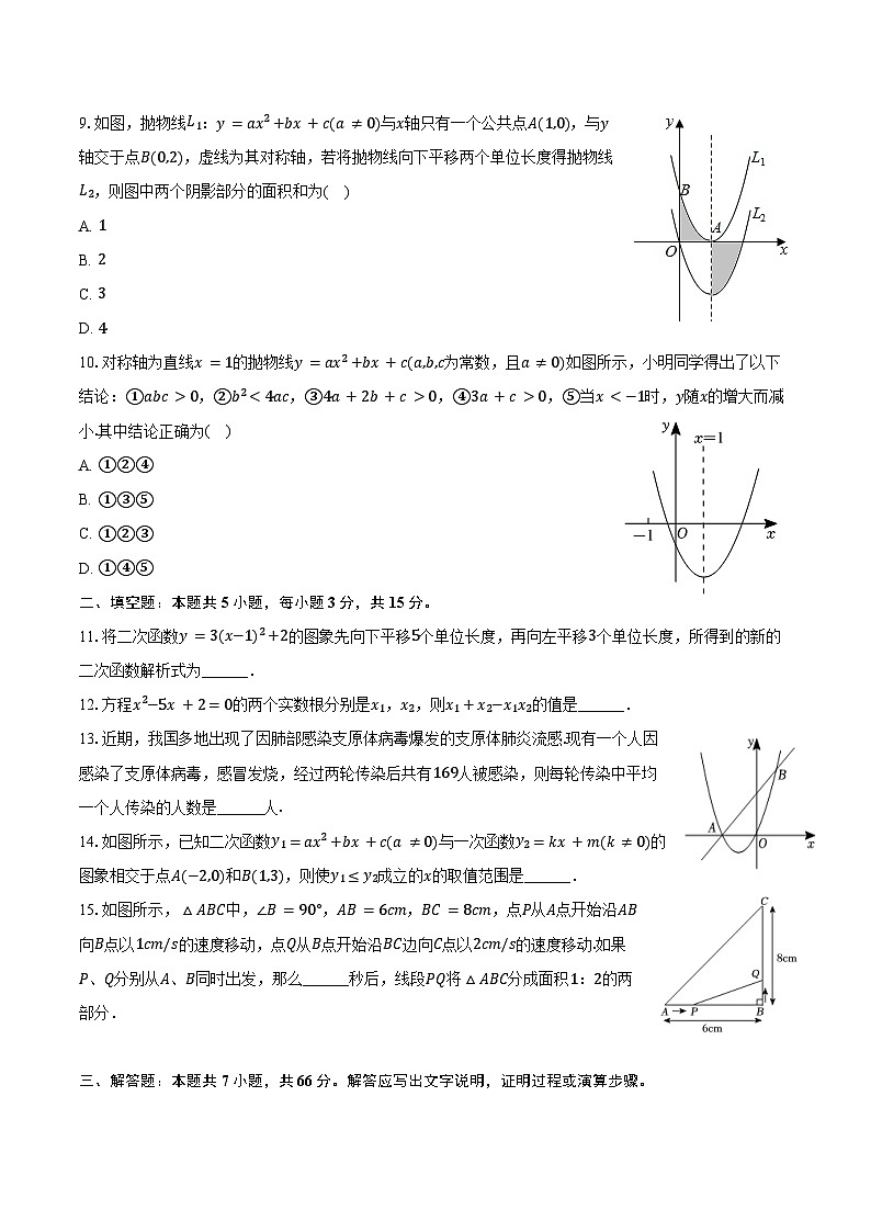 2024-2025学年广东省惠州五中九年级（上）第一次月考数学试卷（含答案）第2页