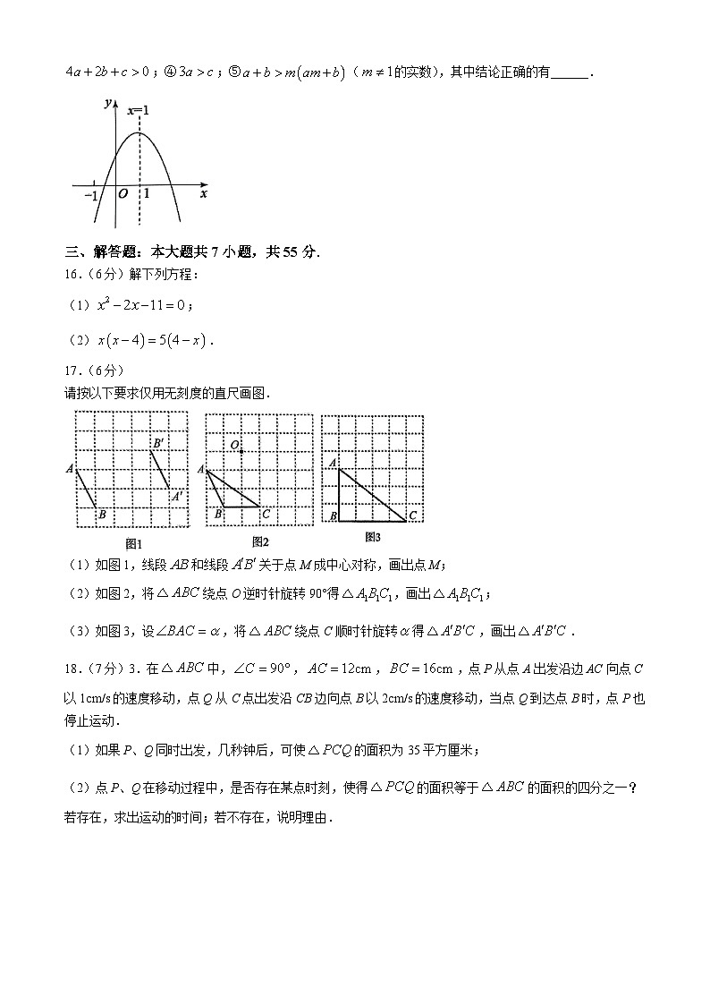 山东省济宁市2024--2025学年九年级上学期期中考试数学试题03