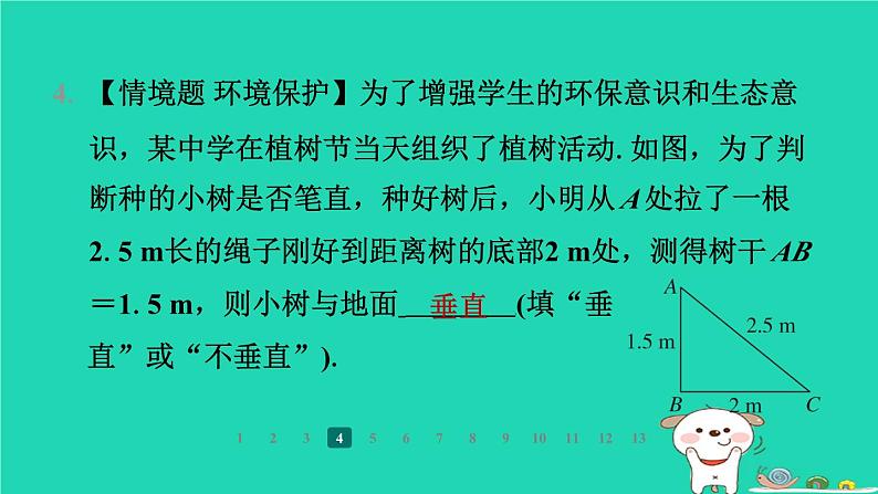 陕西省2024八年级数学上册第1章勾股定理2一定是直角三角形吗课件新版北师大版第6页