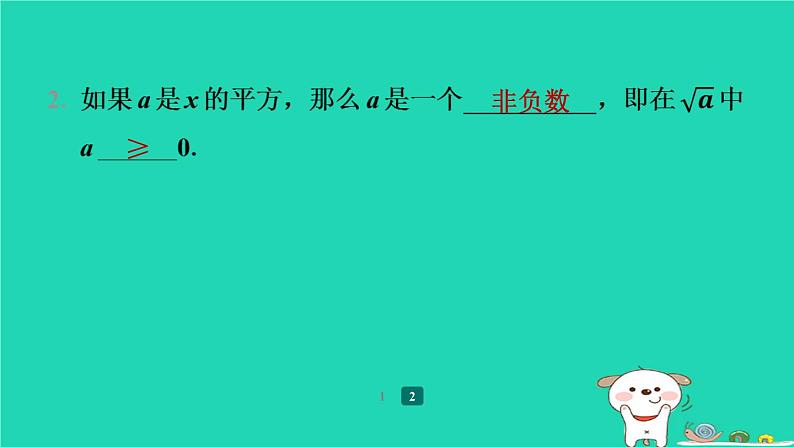 陕西省2024八年级数学上册第2章实数2平方根第2课时平方根预学课件新版北师大版04