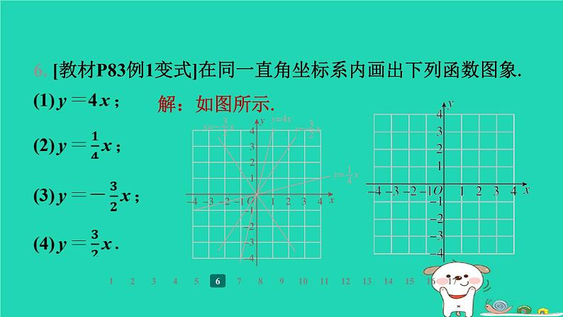 陕西省2024八年级数学上册第4章一次函数3一次函数的图象第1课时正比例函数的图象与性质课件新版北师大版第8页