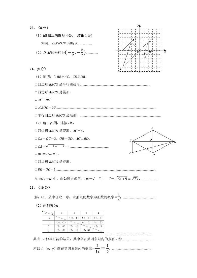 福建省漳州市第一中学芝山校区2024-2025学年九年级上学期数学期中试卷02