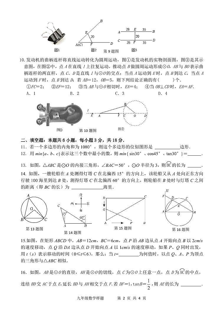 （教研室提供）山东省菏泽市定陶区2024-2025学年九年级上学期期中考试数学试题第2页