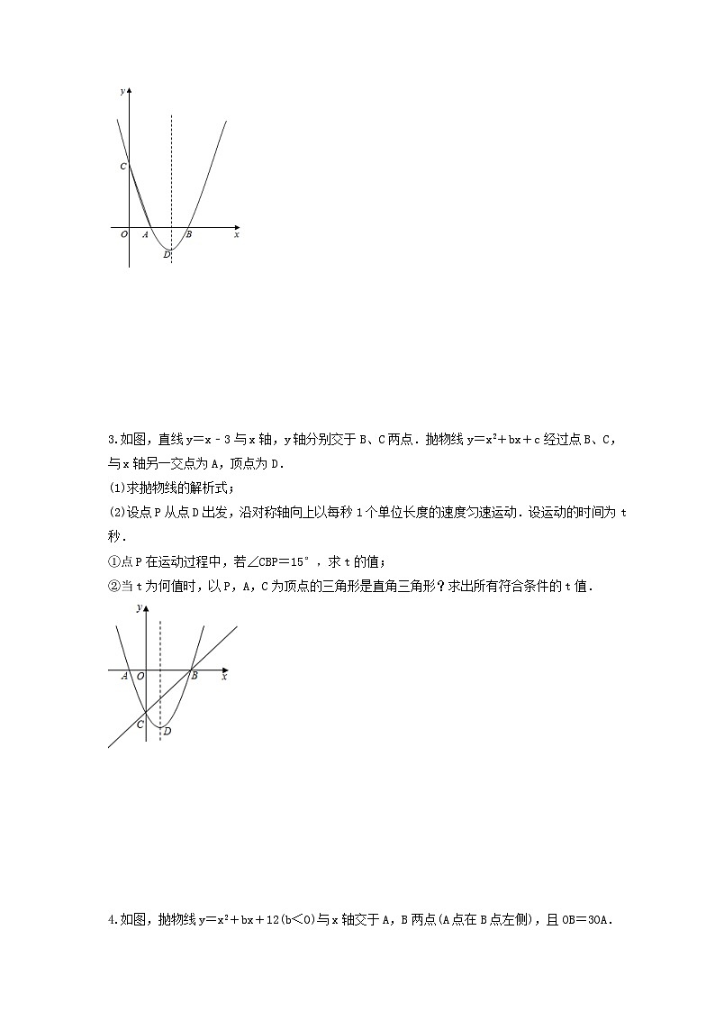 2025年中考数学二轮复习压轴题培优练习 直角三角形问题（含答案）第2页