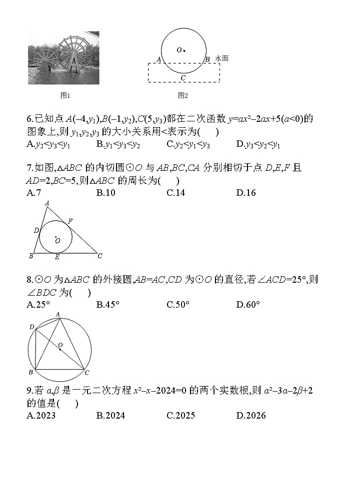山东省济宁市嘉祥县2024-2025学年九年级上学期期中考试数学试题第2页