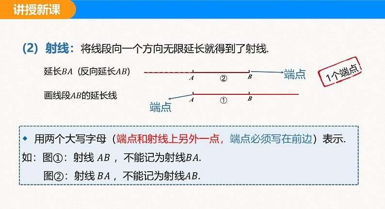 沪科版（2024）七年级数学上册课件 4.2 线段、射线、直线第7页