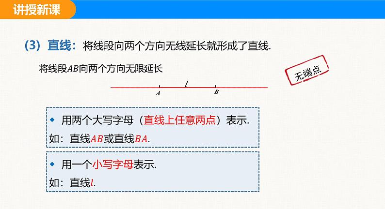 沪科版（2024）七年级数学上册课件 4.2 线段、射线、直线第8页