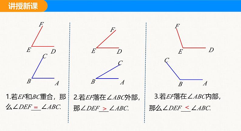 沪科版（2024）七年级数学上册课件 4.5 第1课时  角的比较与补（余）角07