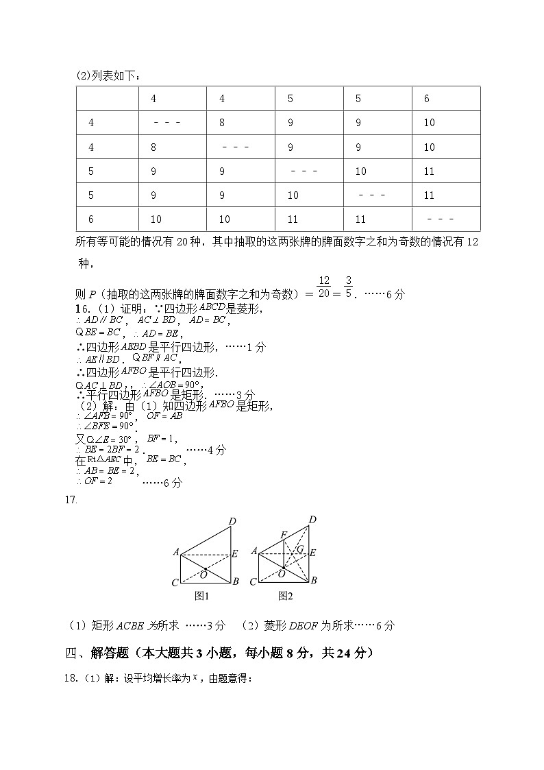 江西省吉安市十校联盟2024-2025学年上学期期中考试九年级数学02