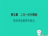 陜西省2024八年級數(shù)學(xué)上冊第5章二元一次方程組特色題型專練五課件新版北師大版