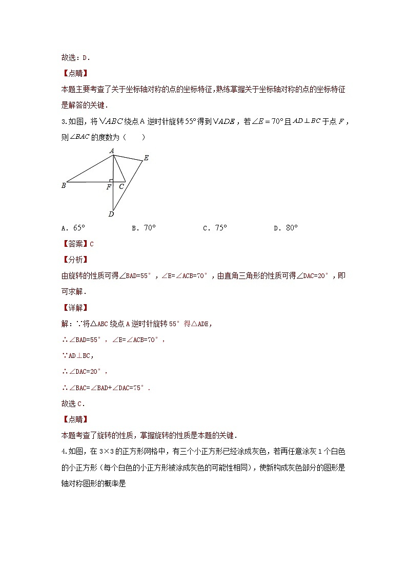 2025年中考数学一轮复习讲与练第7章 图形的变化（基础卷）（解析版）第2页