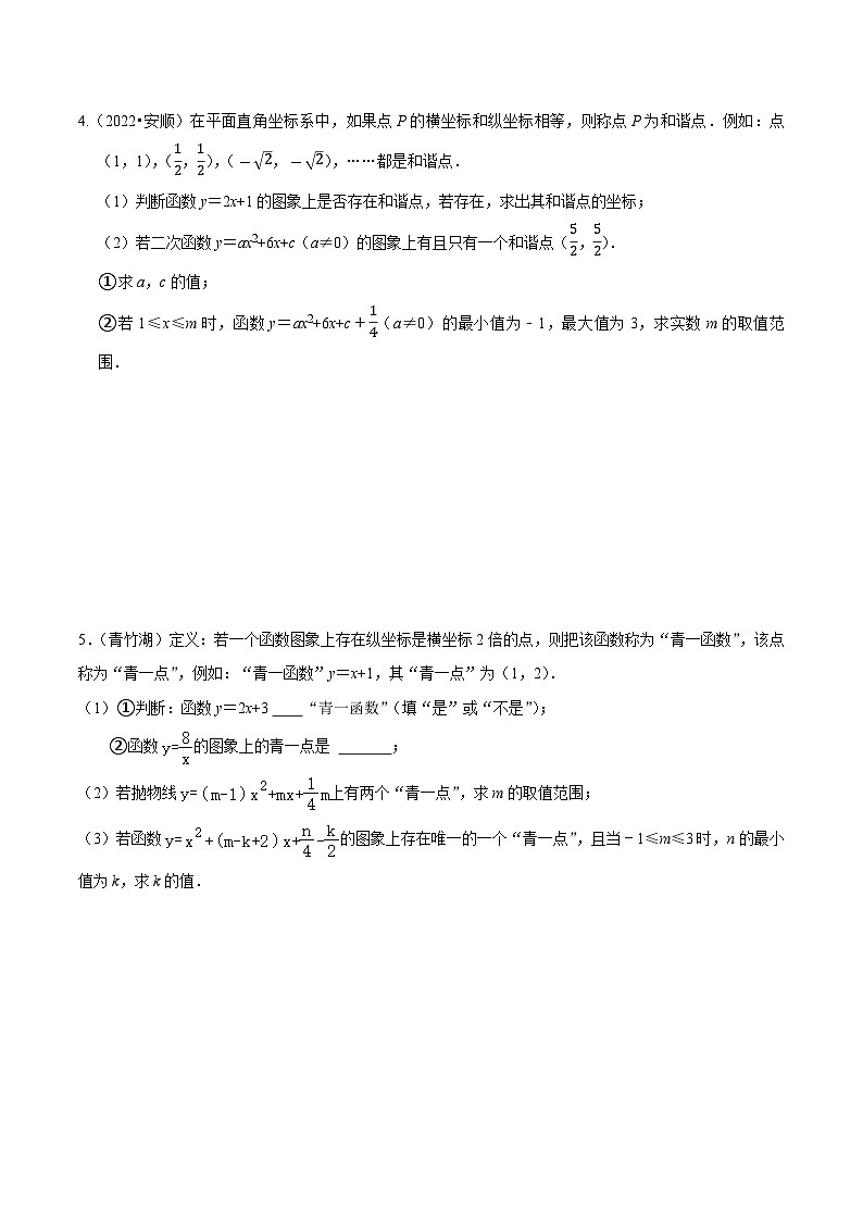 2025年中考数学二轮培优重难点题型分类练习专题02 新知识学习型&新定义问题之求函数的特殊点（原卷版）第3页