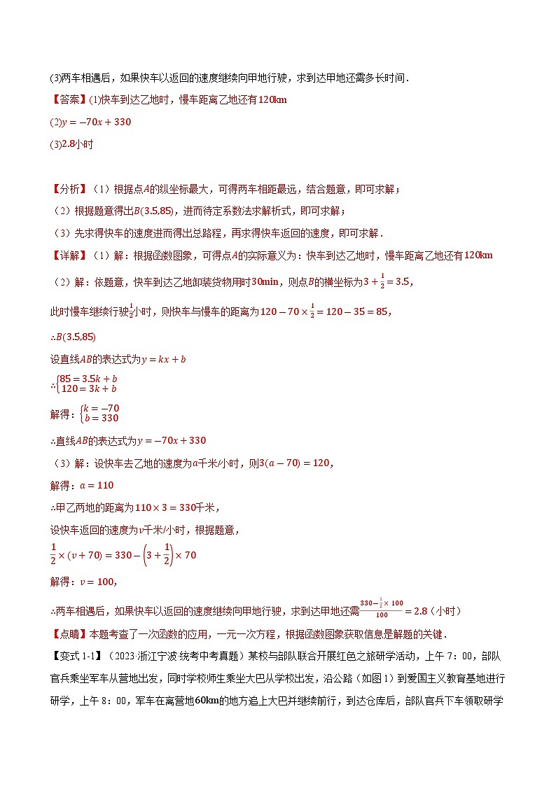 2025年中考数学一轮复习题型分类练习专题13 一次函数的应用【十大题型】（解析版）第2页