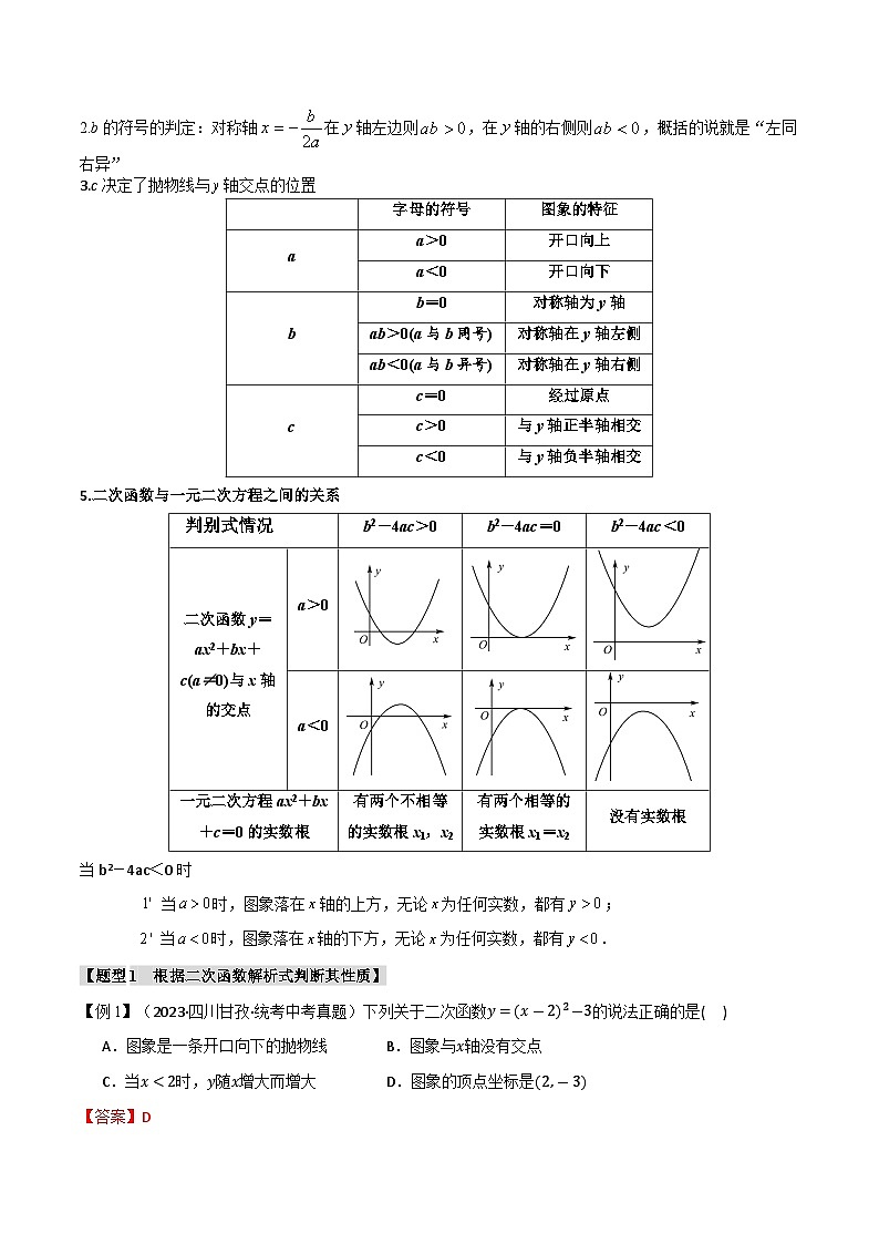 2025年中考数学一轮复习题型分类练习专题15 二次函数的图像与性质【十大题型】（解析版）第3页