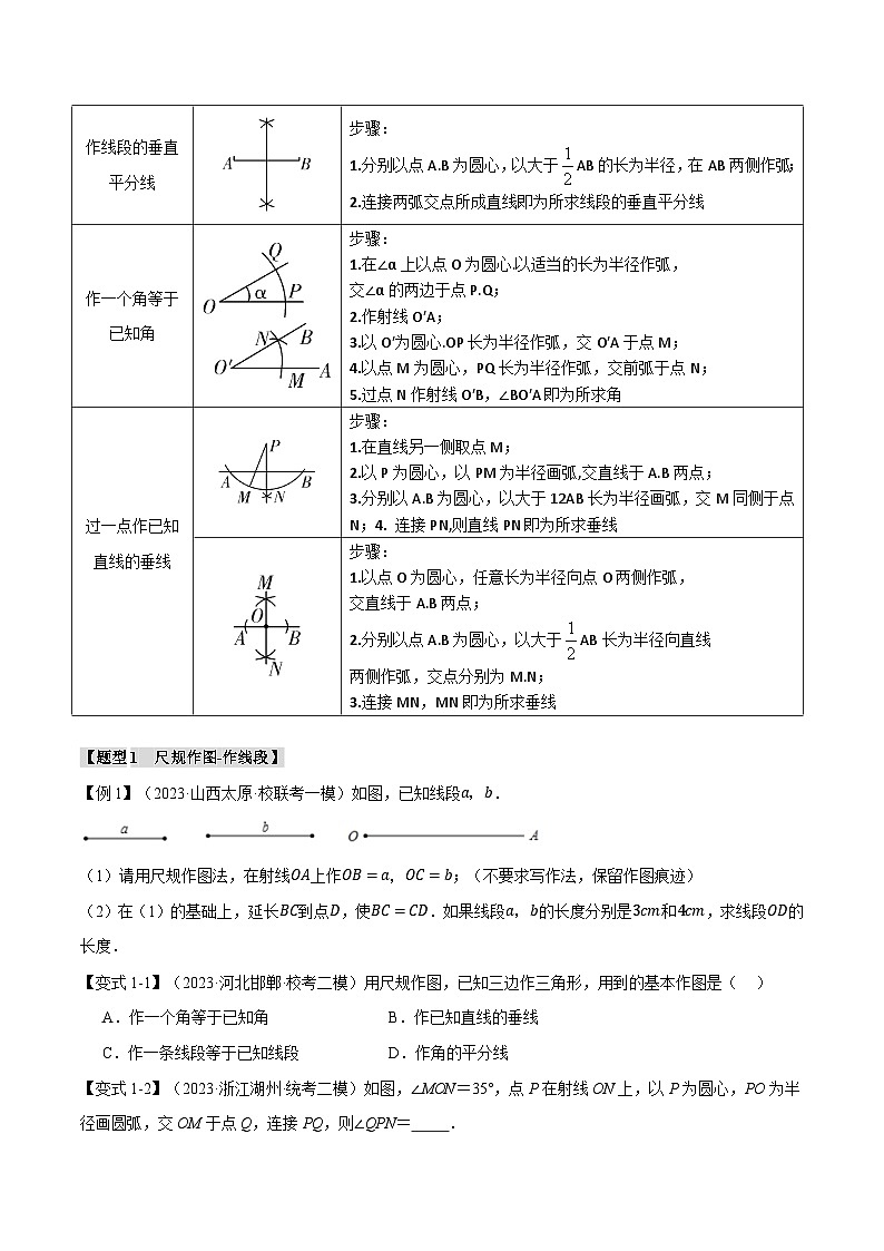 2025年中考数学一轮复习题型分类练习专题35 尺规作图【十五大题型】（原卷版）第2页