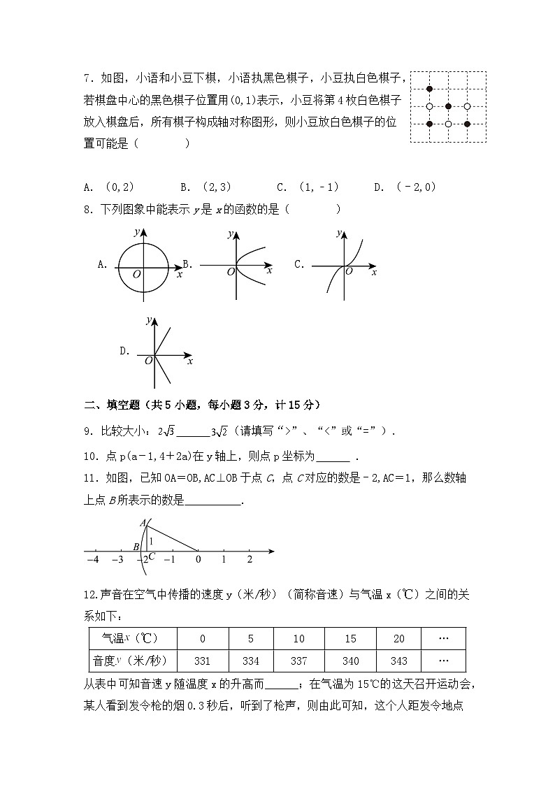 八年级上学期数学期中考试卷第2页