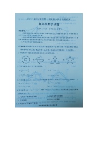 山东省德州市禹城市2024-2025学年九年级上学期期中考试数学试题