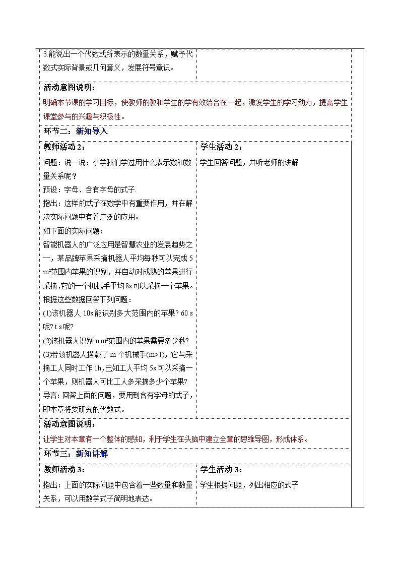 3.1 列代数式表示数量关系（第一课时）-教案第2页