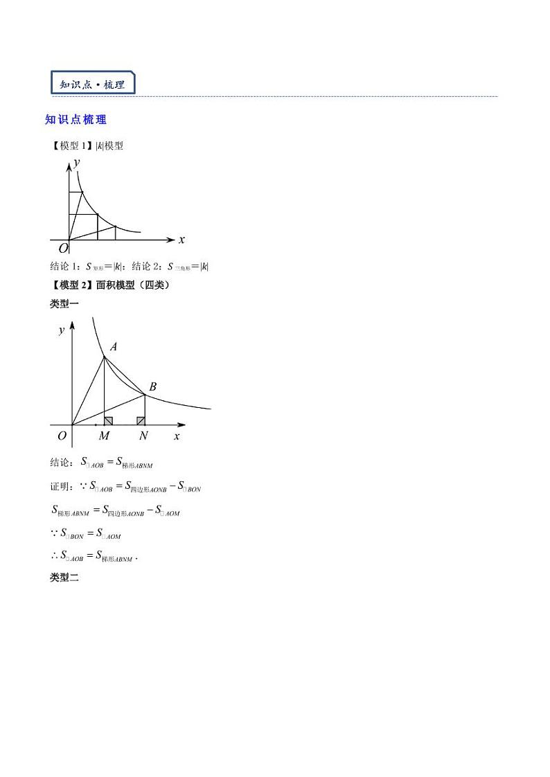 一文搞定反比例函数7个模型，13类题型（原卷版）第2页