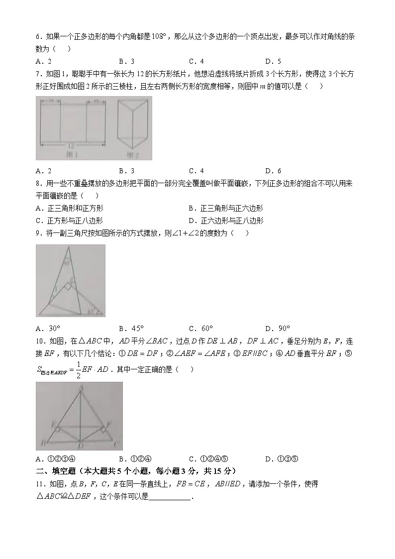 山西省朔州市右玉县右玉教育集团初中部2024-2025学年八年级上学期11月期中数学试题02