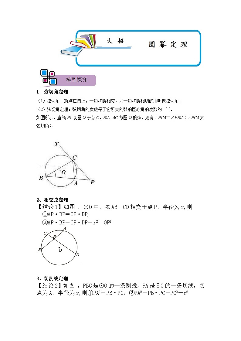 模型26 圆幂定理（原卷版）第1页