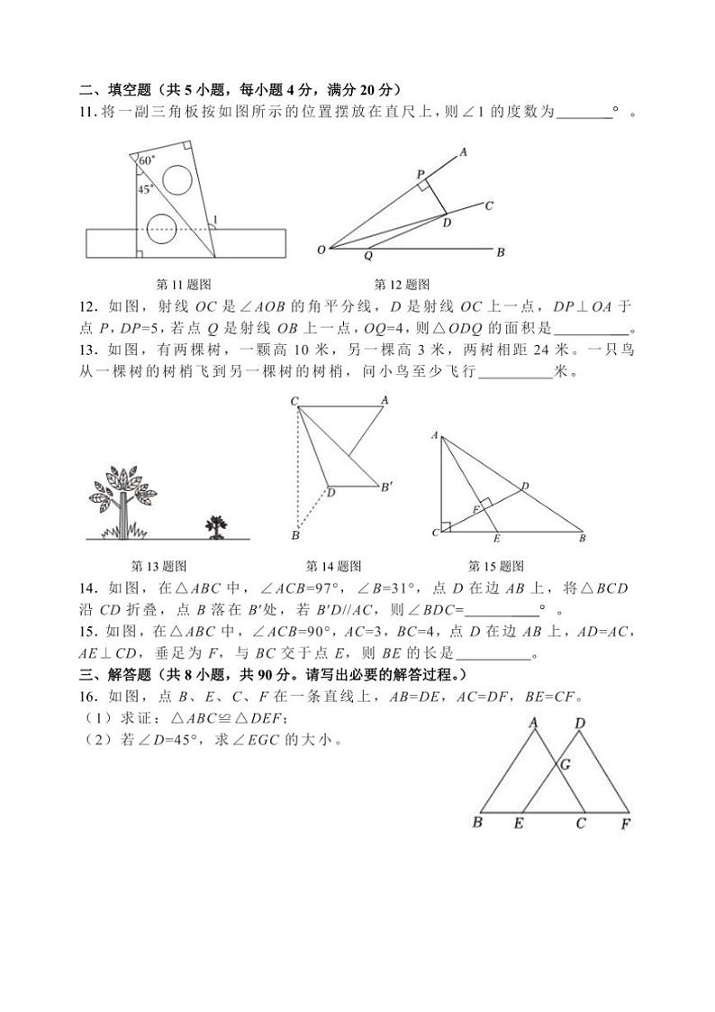 山东省淄博市高青县2024～2025学年七年级上学期期中考试数学试题（含答案）第3页
