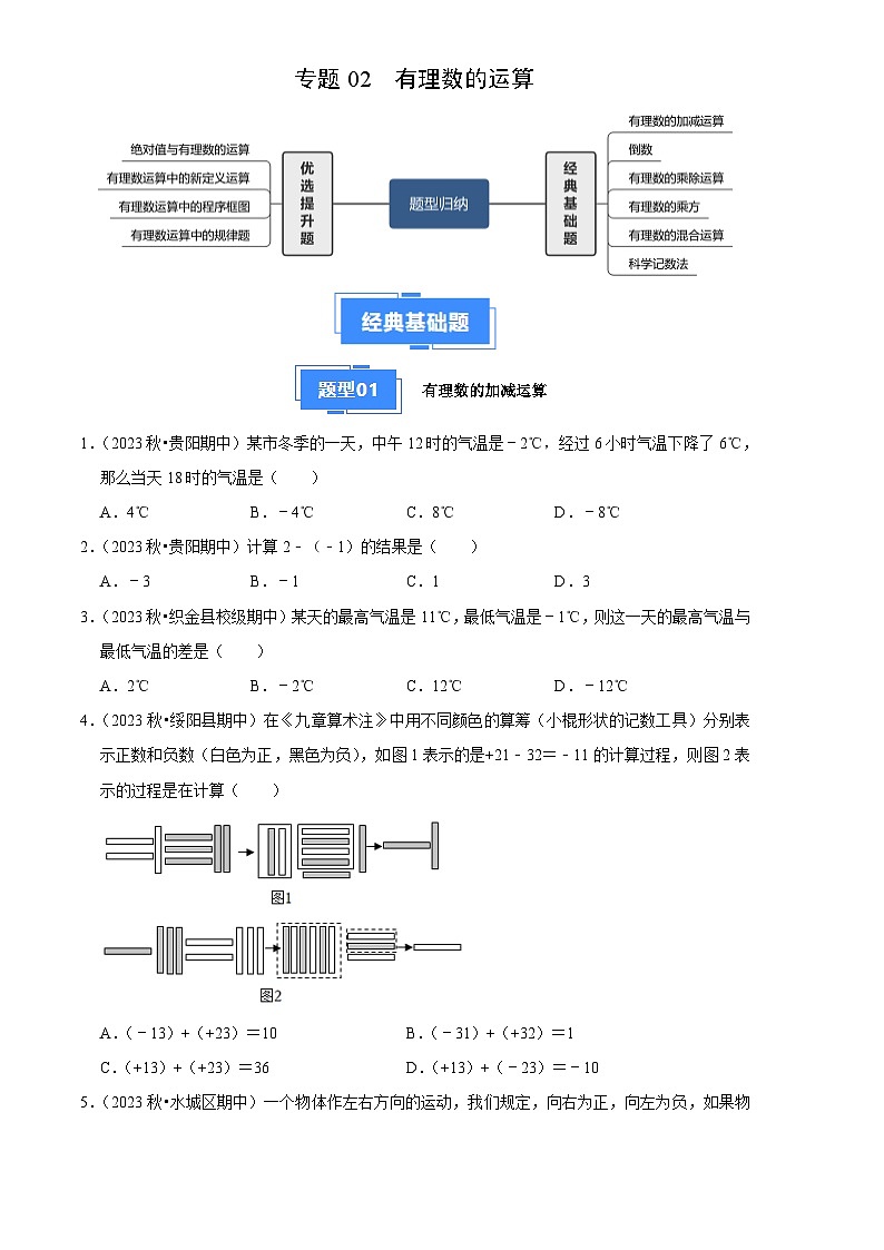 专题02 有理数的运算（6大基础题+4大提升题）（原卷版）第1页