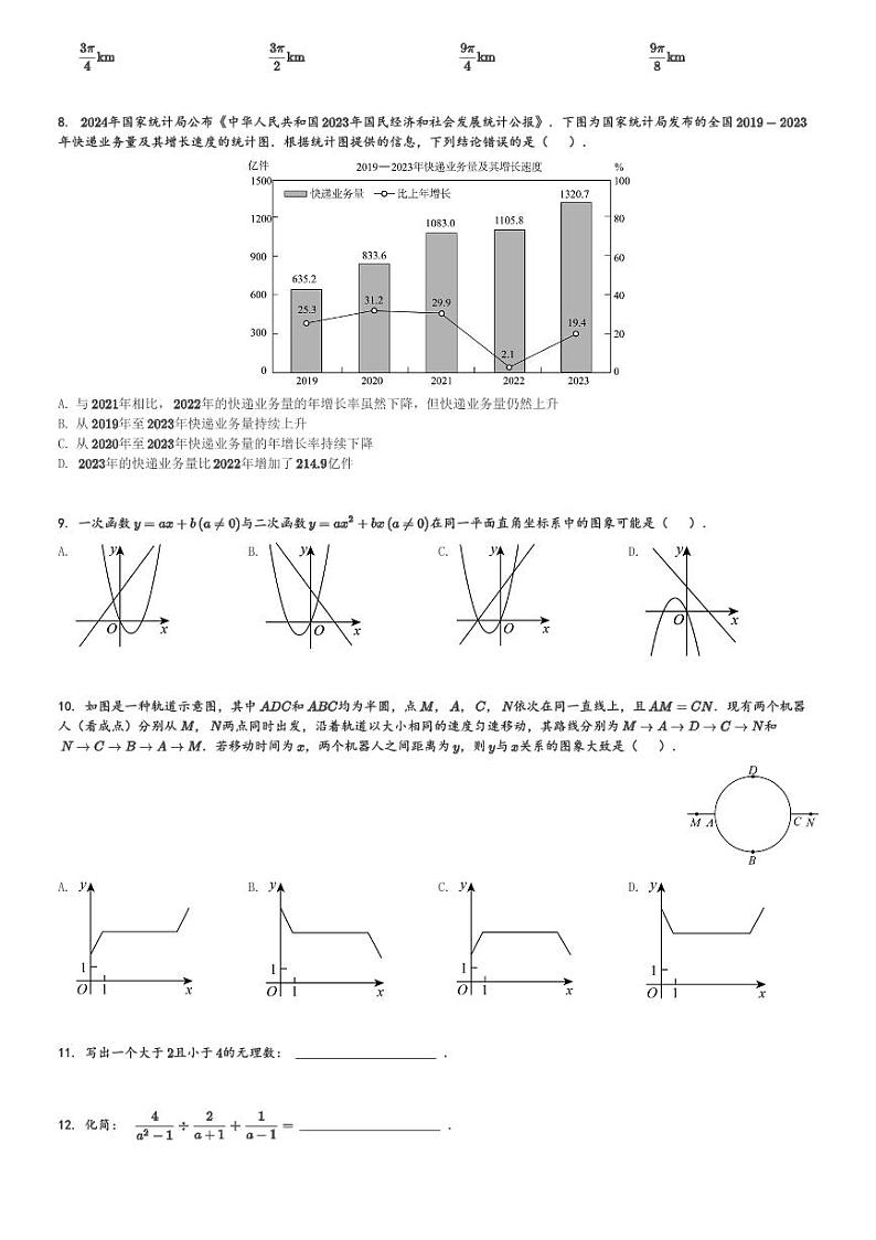 2024年河南省洛阳市涧西区 九年级中考一模数学模拟试题[原题+解析]第2页
