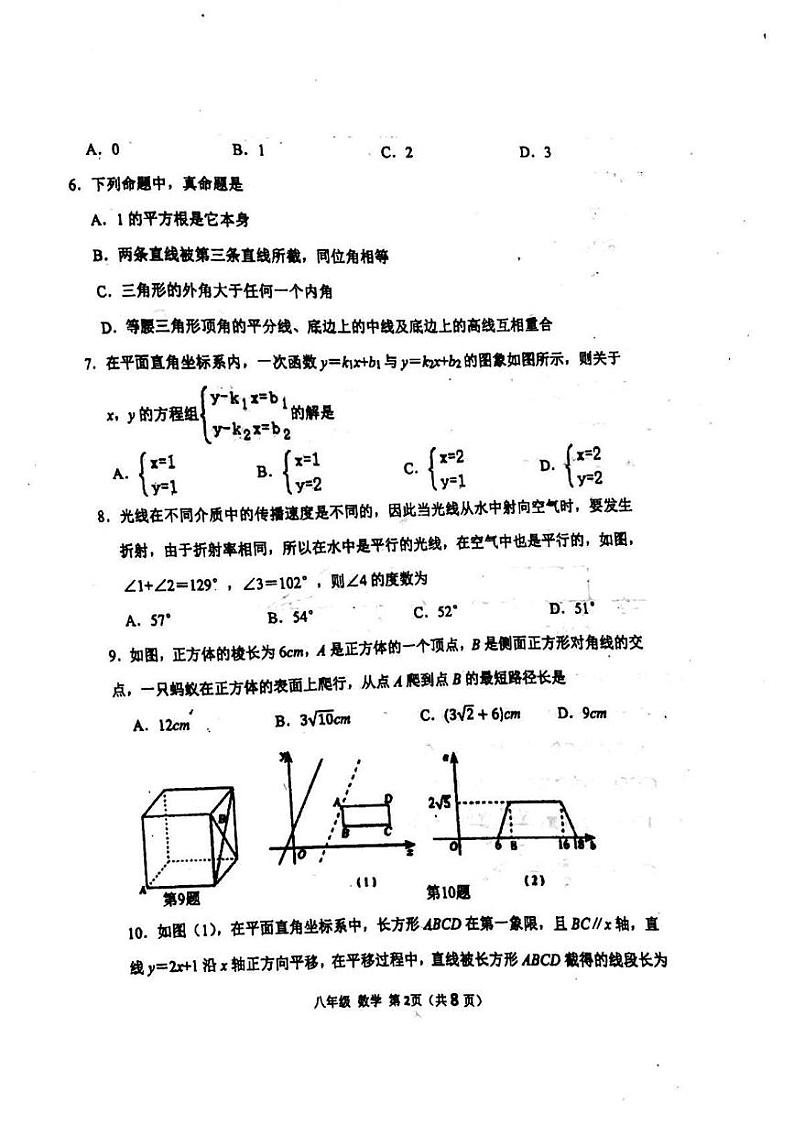2023-2024学年河南省洛阳市八年级（上）期末数学试卷第2页
