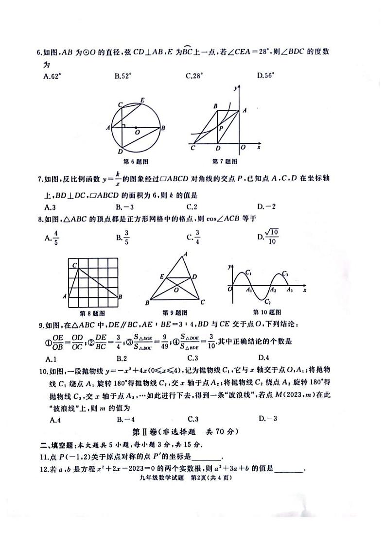 2023-2024学年山东省济宁市曲阜市九年级（上）期末数学试卷第2页