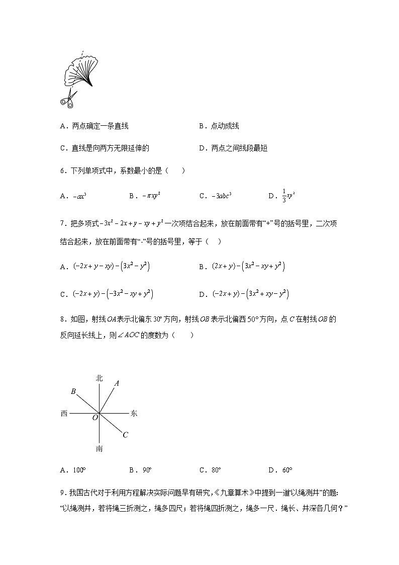 广东省惠州市惠阳区2023-2024学年七年级上学期期末数学试题(含解析)02