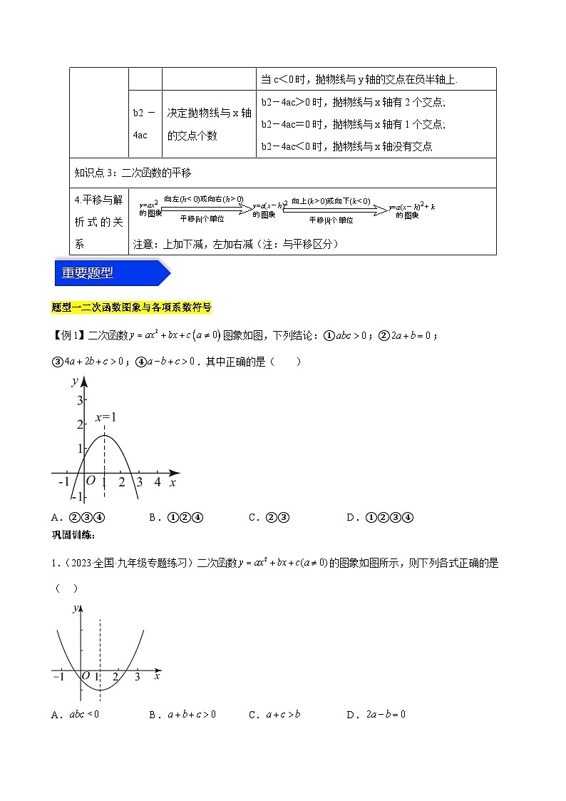 第二十二章 二次函数（知识归纳+题型突破）（八大题型，100题）（原卷版）第3页
