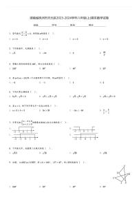 湖南省株洲市天元区2023-2024学年八年级(上)期末数学试卷(含解析)