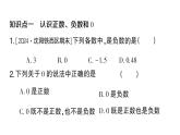 初中数学新人教版七年级上册1.1 正数和负数作业课件（2024秋）