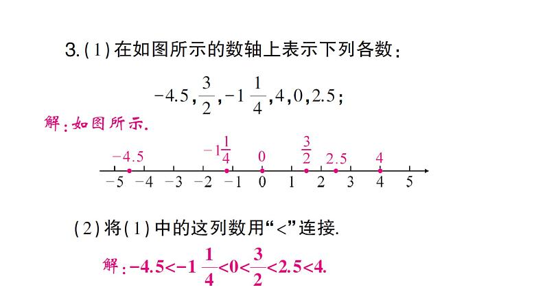 初中数学新人教版七年级上册1.2.5 有理数的大小比较作业课件（2024秋）第4页