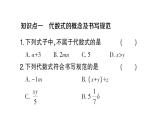 初中数学新人教版七年级上册3.1第1课时 代数式作业课件（2024秋）